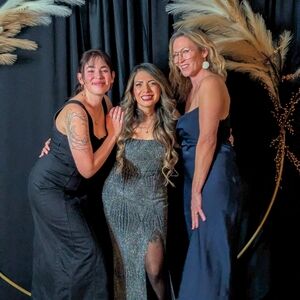Silver glitter prom dress....wore one time on new years eve. Perfect condition.